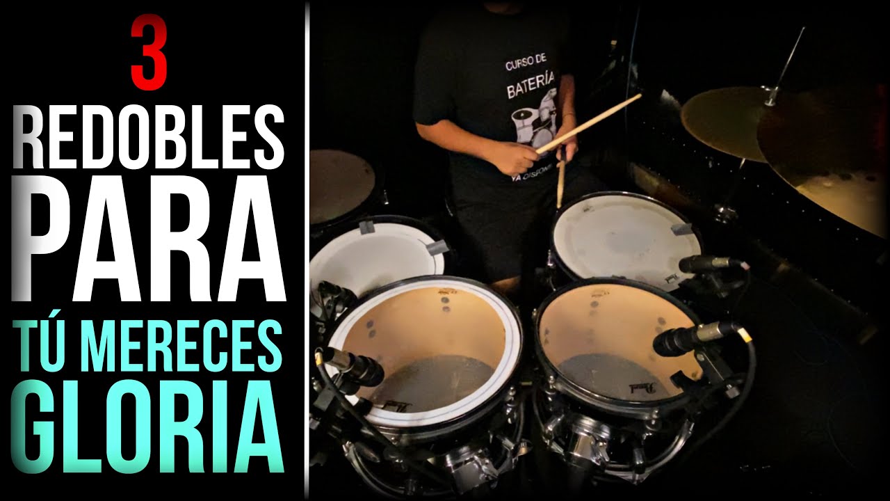 Tú Mereces Gloria | 3 Redobles | Tutorial Batería | 🥁🔥🎧