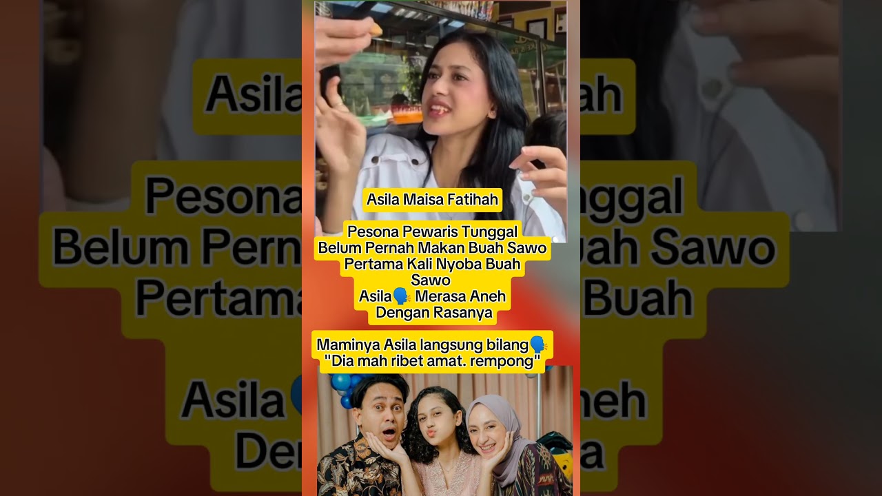 asila anak ramzi pertama kali nyobain buah sawo #beritaartis #fypyoutube #beritaterkini