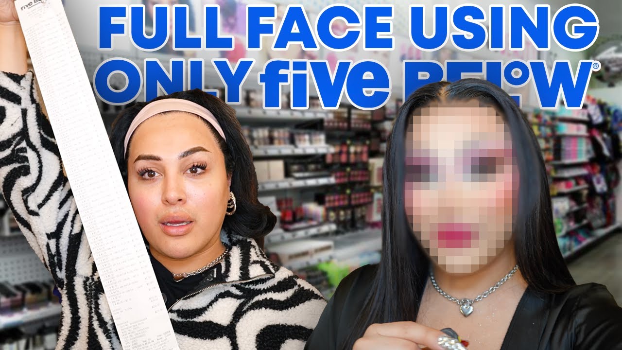 Doing My Full Face USING ONLY Five Below Products