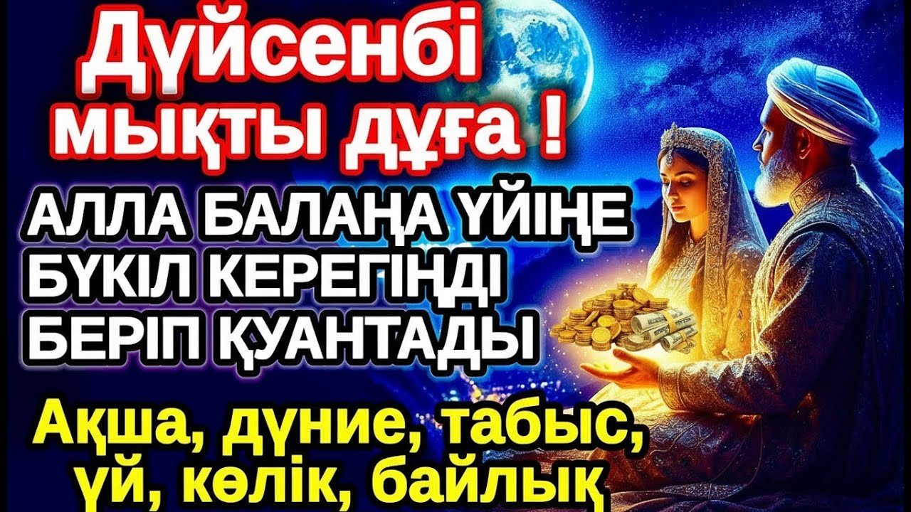 дүйсенбі КҮНІ ЕҢ ҚҰДІРЕТТІ ДҰҒА! Алла бүкіл тілеуіңді және балаңа керектің бәрін беріп қояды