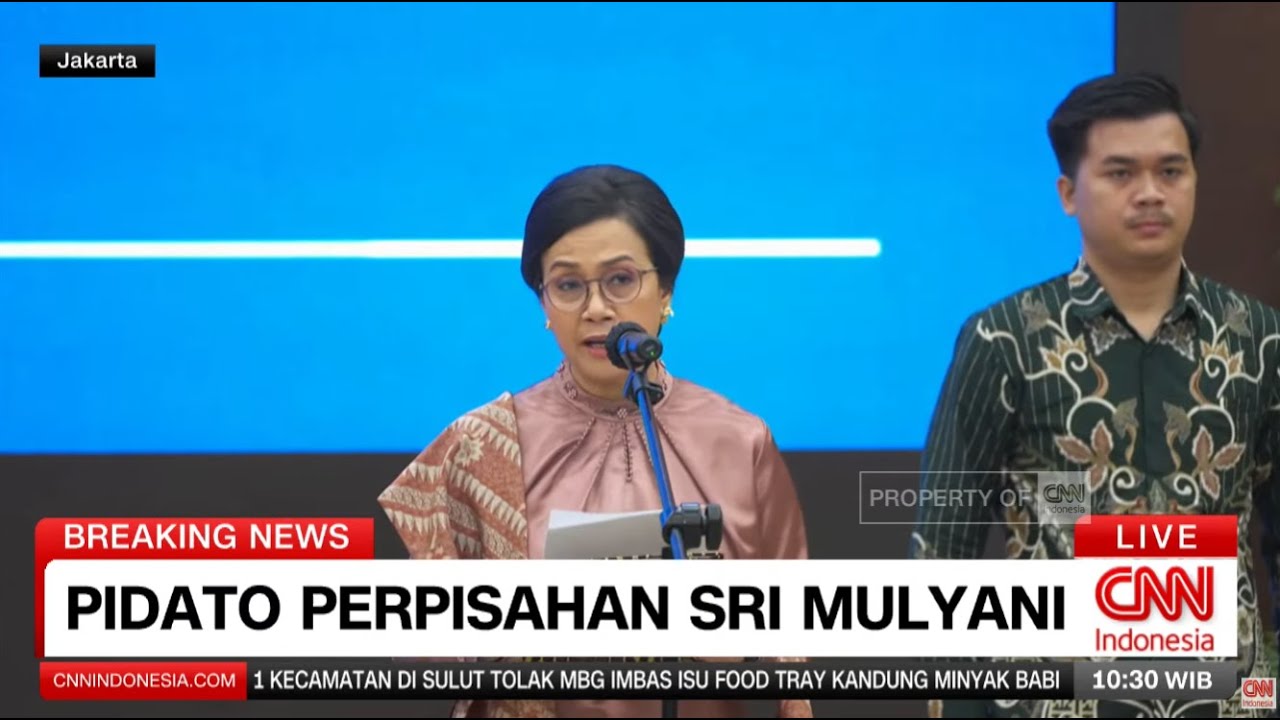 FULL Pidato Perpisahan Sri Mulyani di Sertijab Menteri Keuangan
