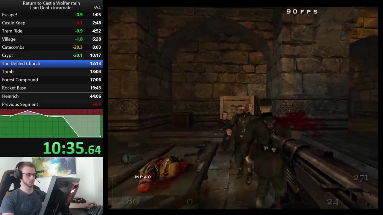Return to Castle Wolfenstein - RTA Speedrun in 43.58 [Old PB]