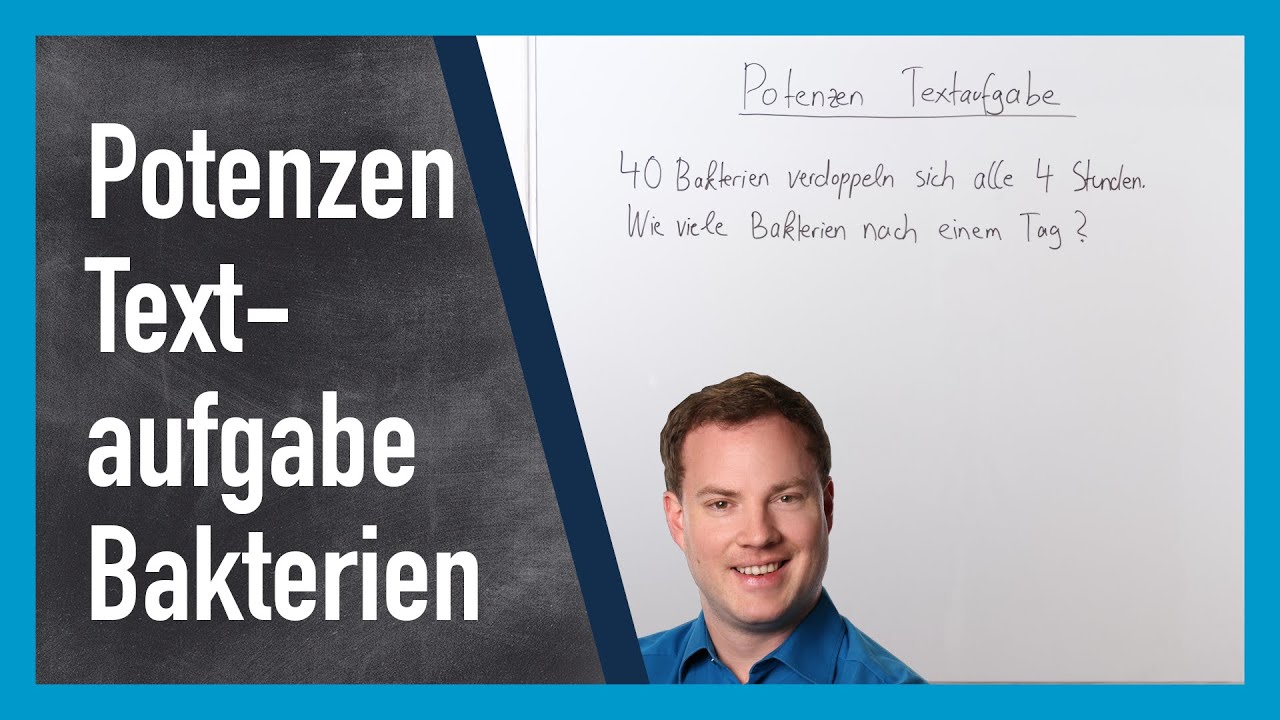 Potenzen Textaufgabe mit Bakterien (Sachrechnen)