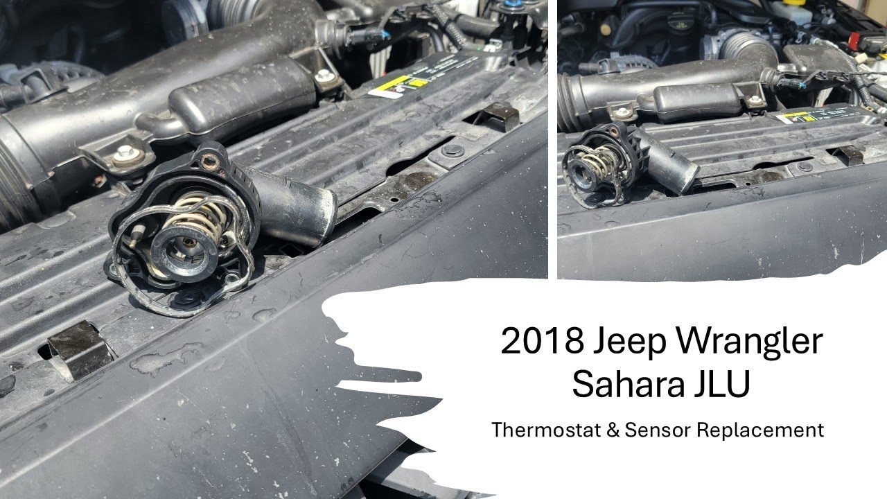 (Quick Fix) 2018 Jeep Wrangler Sahara JLU P0128 Thermostat & Sensor Replacement