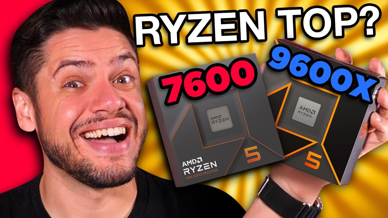 RYZEN 5 9600X vs RYZEN 5 7600, MELHOR PREÇO ou DESEMPENHO? TESTES em JOGOS, CONSUMO, TEMPERATURA