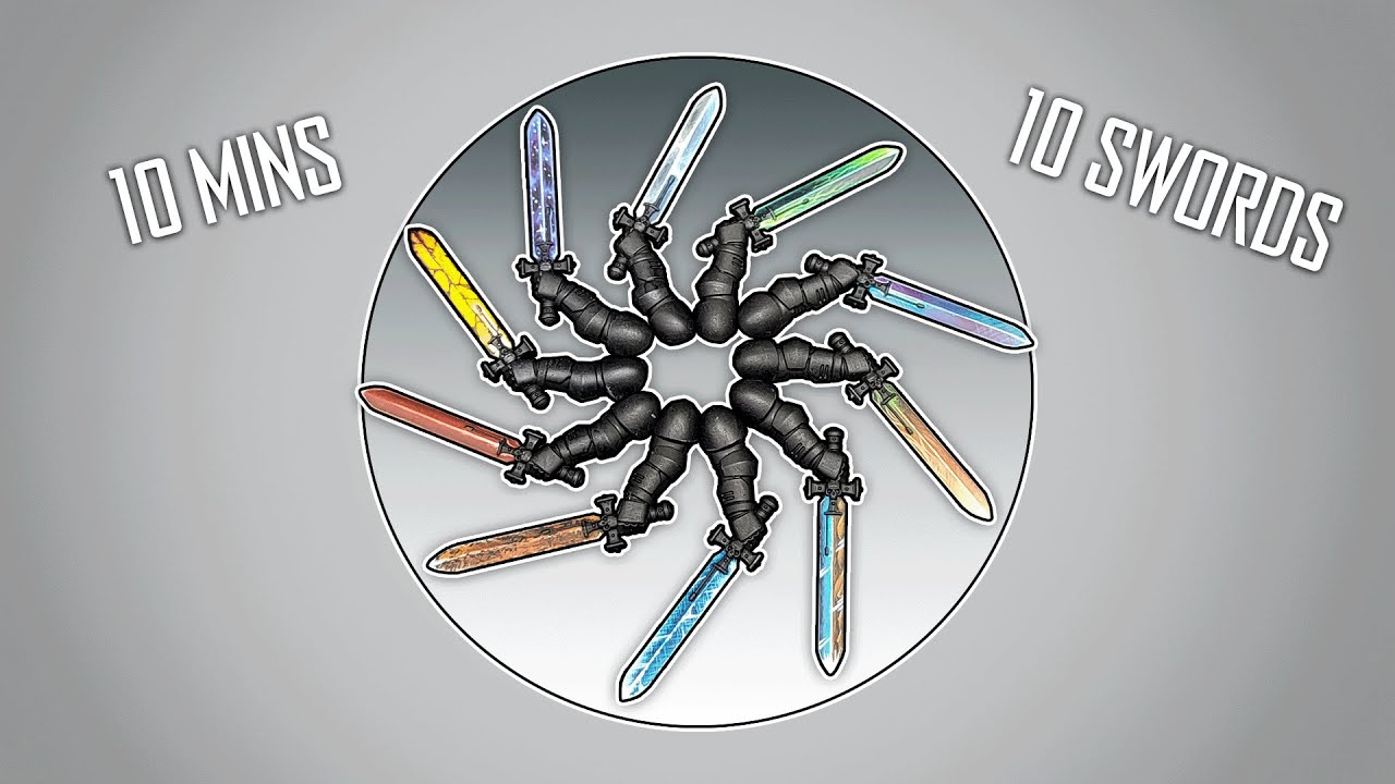 Paint these 10 AWESOME Swords in 10 Minutes!