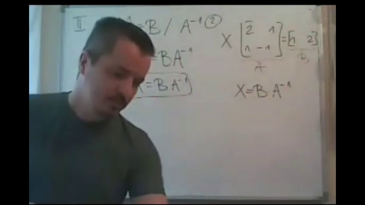 Matrične jednačine - vežbe