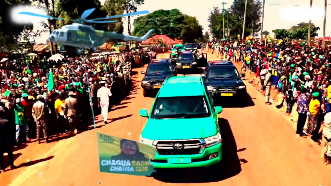 Mapokezi ya Kipekee ya Dkt. Samia akiwasili Kayanga Karagwe mkoani Kagera kwenye Mkutano wa Kampeni