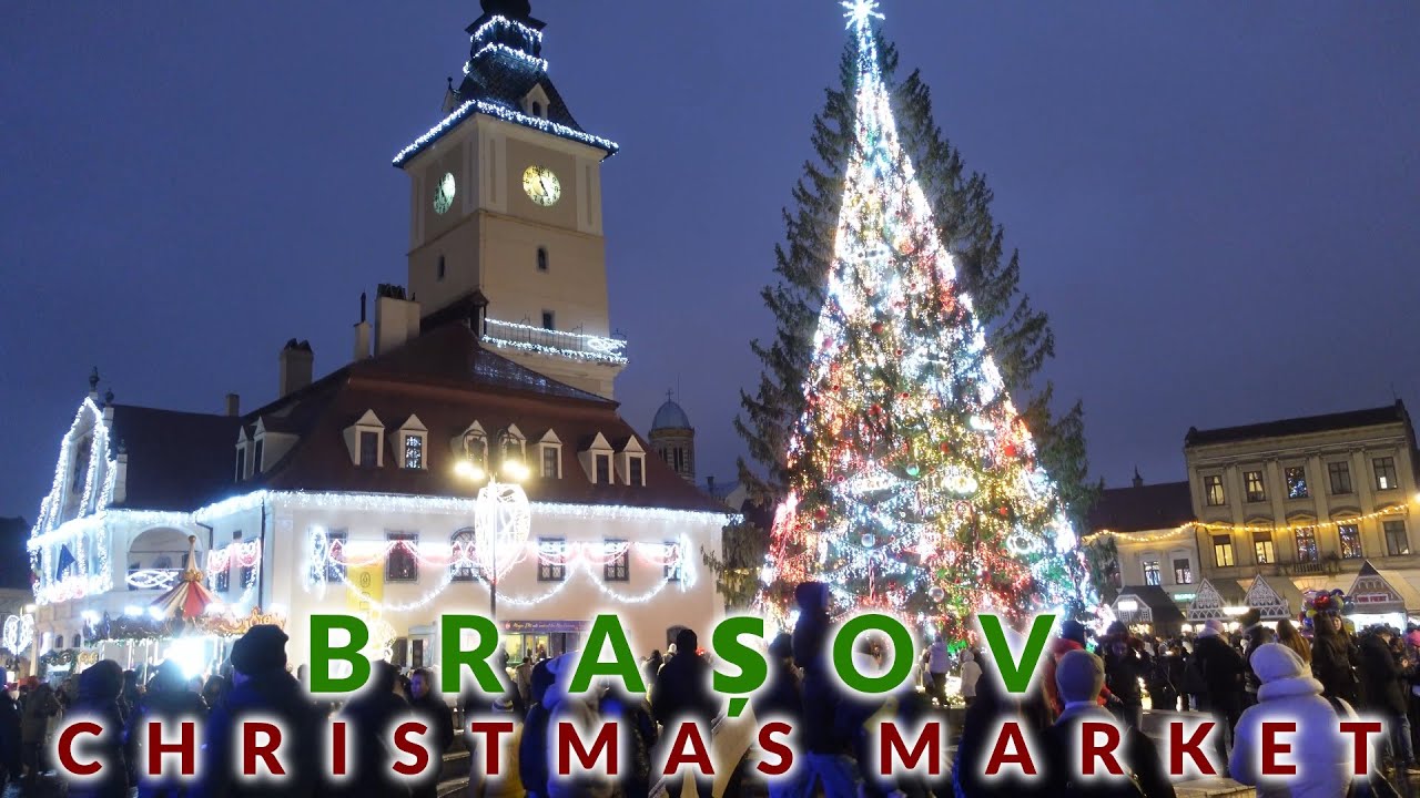 Experience the COZY atmosphere of the Brașov Christmas Market🎄 2024. Night Virtual Tour 4K