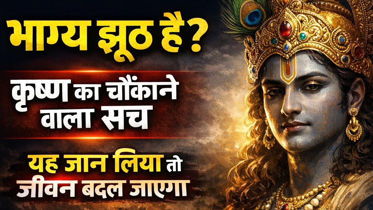 भाग्य को दोष मत दो — श्री कृष्ण कहते हैं, सच इससे बिल्कुल अलग है।#भाग्यका_सच #कृष्णज्ञान