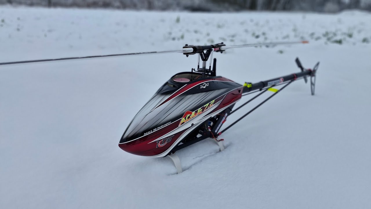 Helicopter rc 3D Agile 7.2  winter 🌨❄️ fly pilot Marcin Bugajewski 🇵🇱