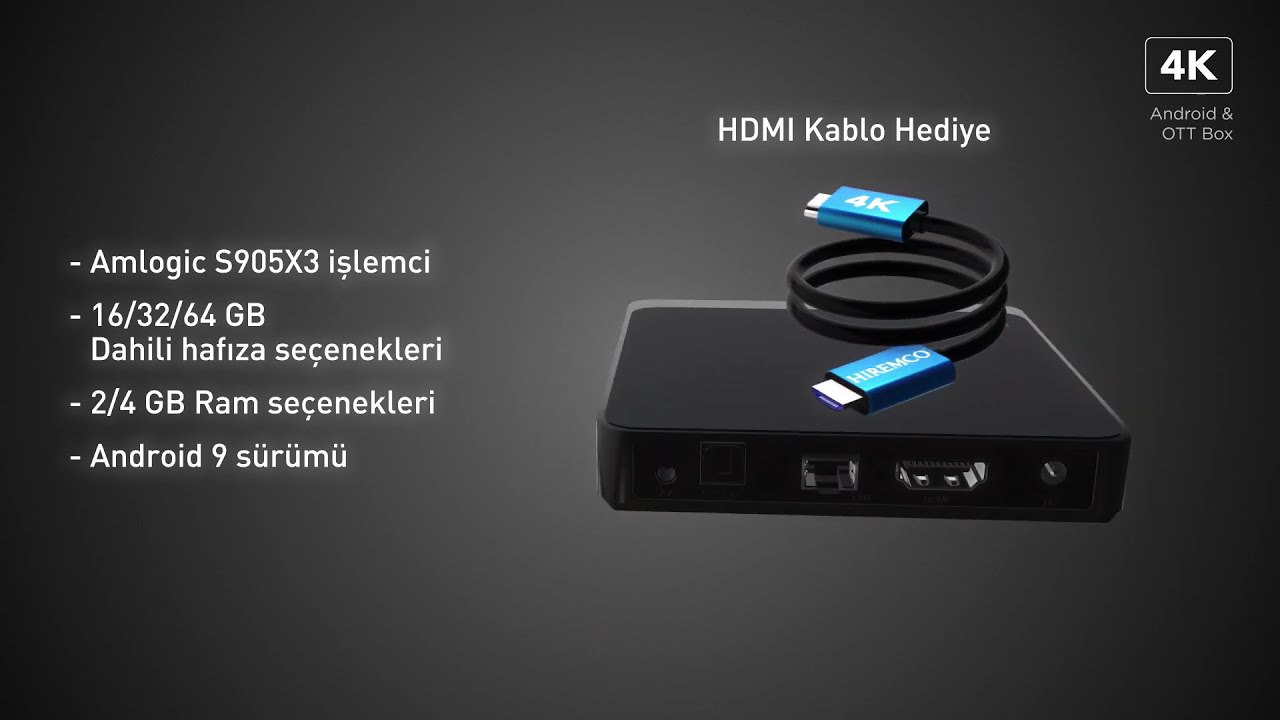 Yeni Hiremco Nitro S2+ / Nitro X3+ / Enjoy+ Android OTT Box Serisi...