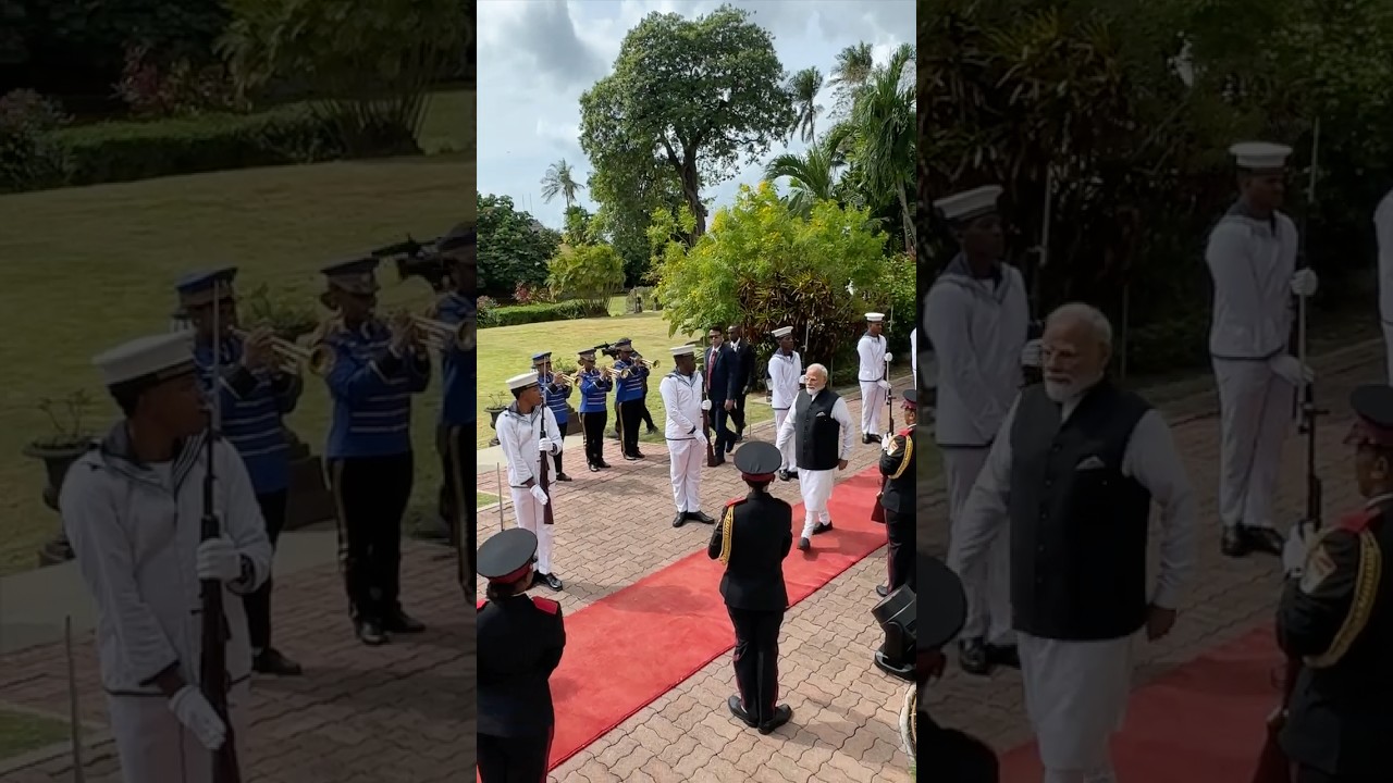 Ceremonial welcome at State House in #seychelles 🇮🇳🤝🇸🇨 | #shorts
