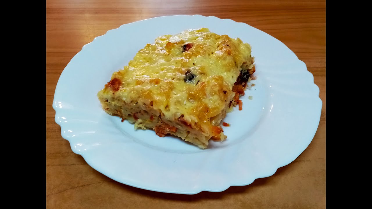Zapečené těstoviny se sýrem  Vlastní recept