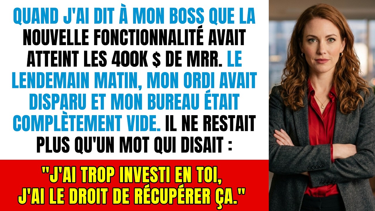 « Vous êtes virée » a-t-il souri, ignorant que mon système secret allait détruire sa carrière.