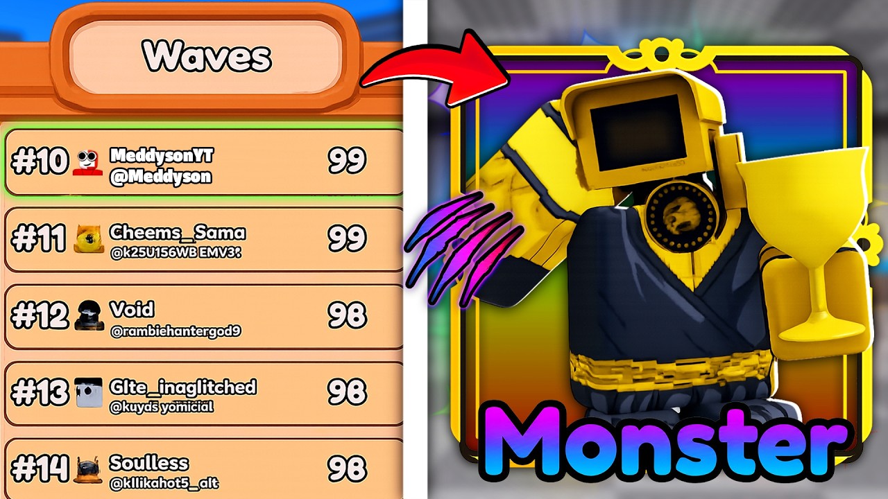 Я ЗАНЯЛ ТОП-10 С CHAMPION CAMERAMAN В Skibidi Masters Tower Defense..