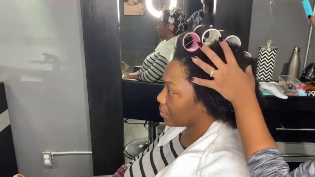 THE BEAUTY OF OUR HAIR! NATURAL HAIR ROLLER SET AND STYLE!