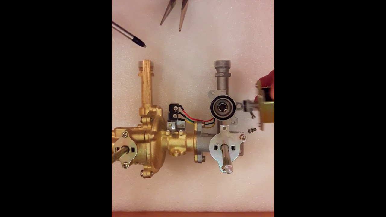Электромагнитный клапан ВГУ газовой колонки, его функция и замена. Solenoid valve gas water heaters.