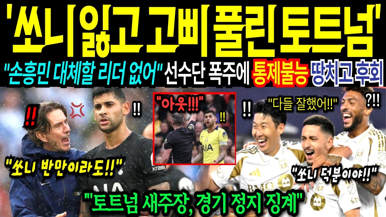 [해외감동사연] 손흥민 잃고 고삐 풀렸다..'강등 위기' 토트넘 주장 퇴장당하고 처참히 붕괴한 이유