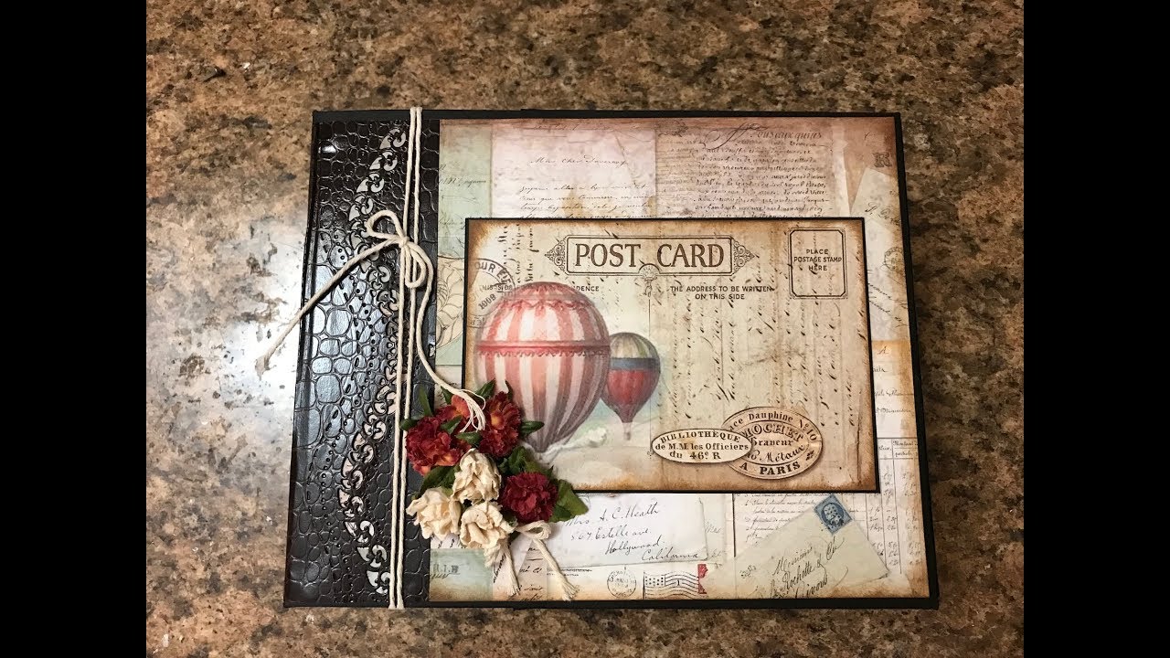 EASY MINI ALBUM TUTORIAL PART 1 STAMPERIA AROUND THE WORLD SHELLIE GEIGLE JS HOBBIES