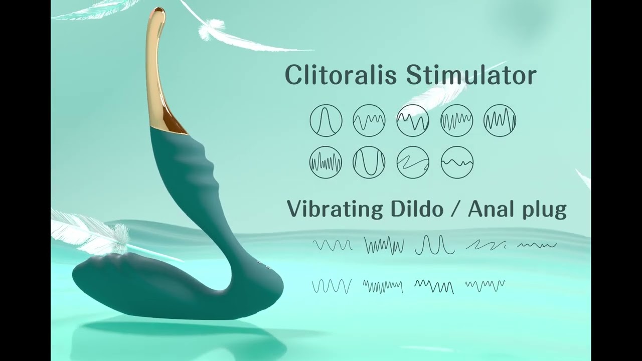 Double ended vibrator with 10 vibration mode