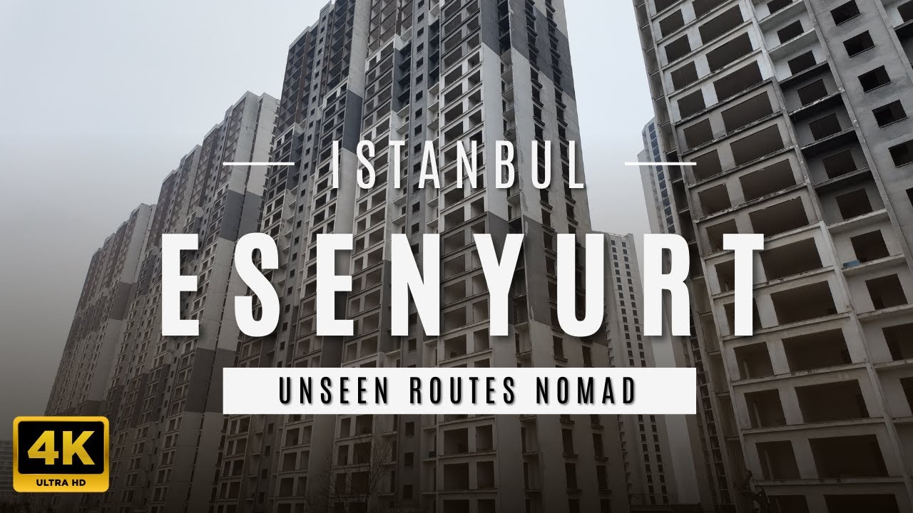 Istanbul's Unfinished Concrete Forest - Rainy Walking Tour I 4K