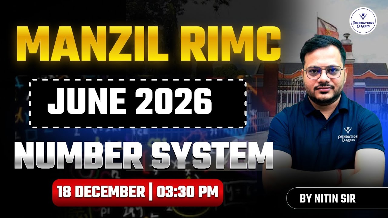 RIMC June 2026 Maths | Number System Complete Concept | Manzil RIMC | Nitin Sir