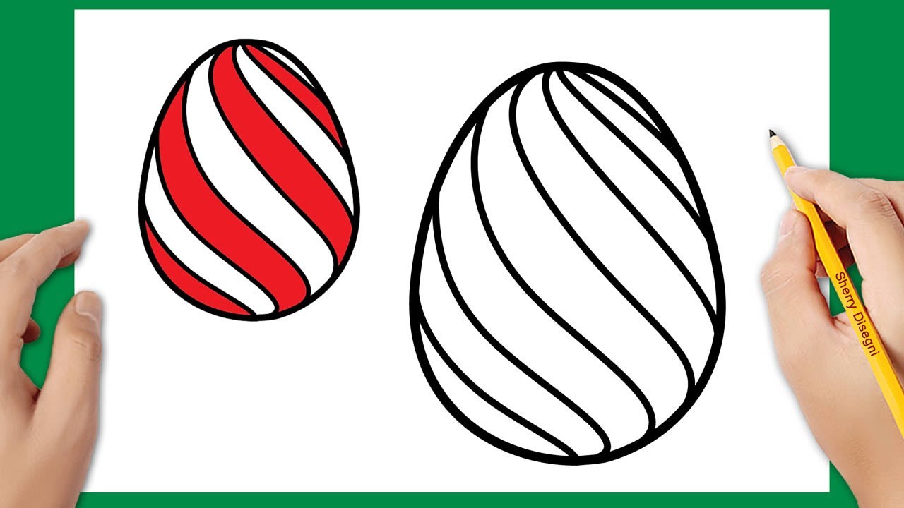 Come disegnare un Uovo di Pasqua | Disegno di Pasqua