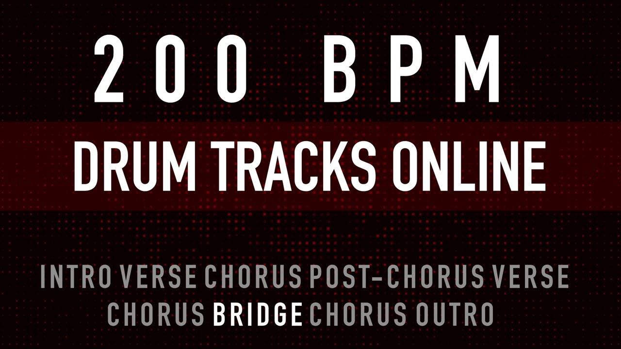 200 BPM Metal Drum Track *HEAVY BREAKDOWN*