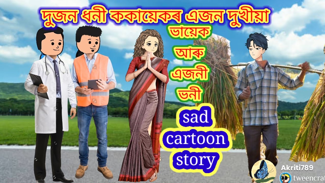 💥দুজন ধনী ককায়েকৰ এজন দুখীয়া ভায়েক আৰু এজনী ভনী💥 #assamese cartoon #putola story cartoon