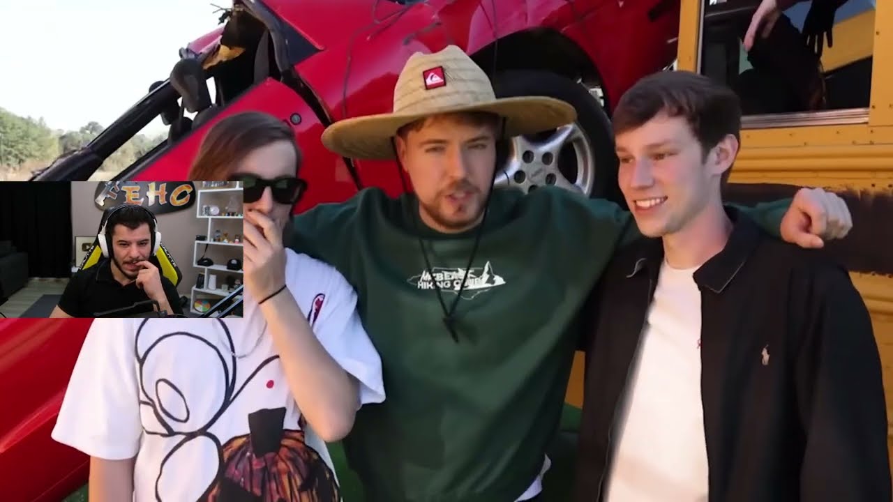 EHC - MrBeast Hidrolik Pres vs Lamborghini İzliyor!