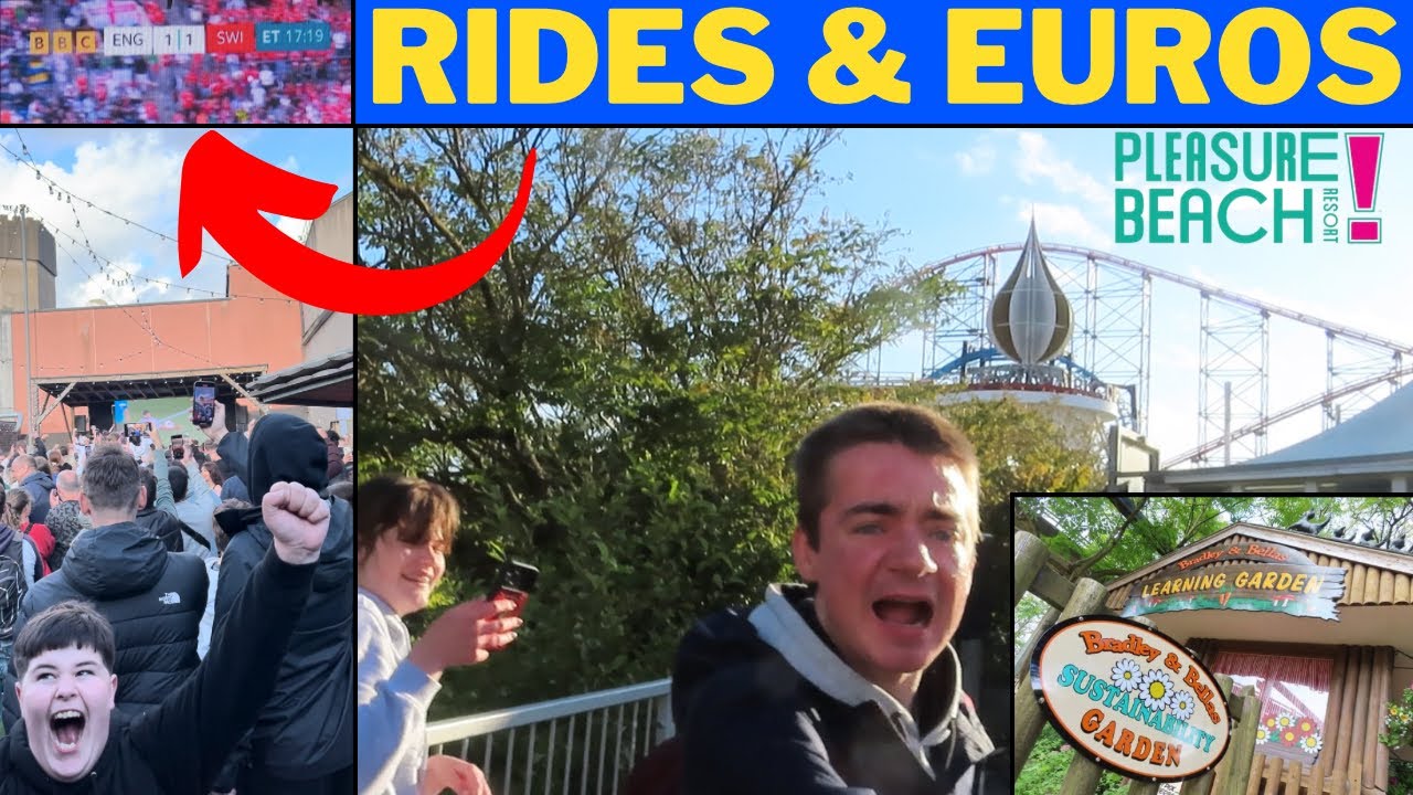 Blackpool Pleasure Beach Late Night Riding, Fireworks & Euros!