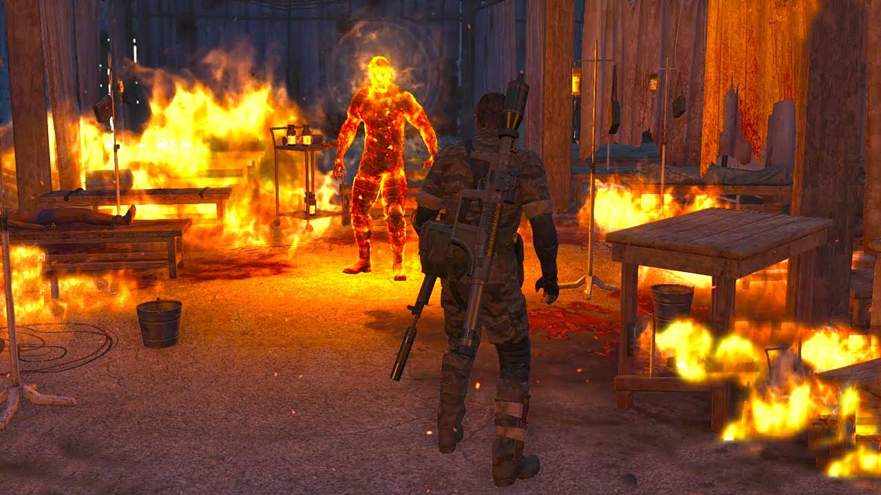 Boss Fight with Man on Fire | Metal Gear V The Devil&acute;s House Full Mission | Ultra HD