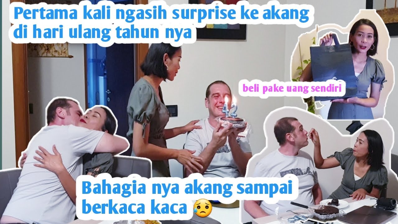 PERTAMA KALI AKU NGASIH SURPRISE AKANG BELI HADIAH PAKE UANG SENDIRI TERHARU GUYS LIHAT REAKSINYA