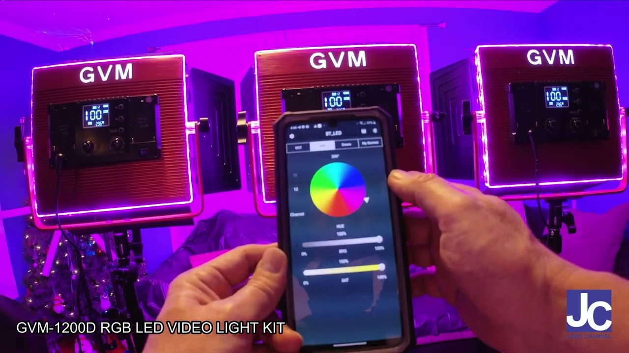 GVM -1200D LUCES LED RGB VIDEO FOTOGRAFIA 50W / GVM 1200D RGB LED Video  Photography Light 50W 4K