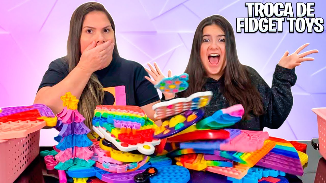 TROCA DE FIDGET TOYS * ELA ACHOU A CESTA PERDIDA!