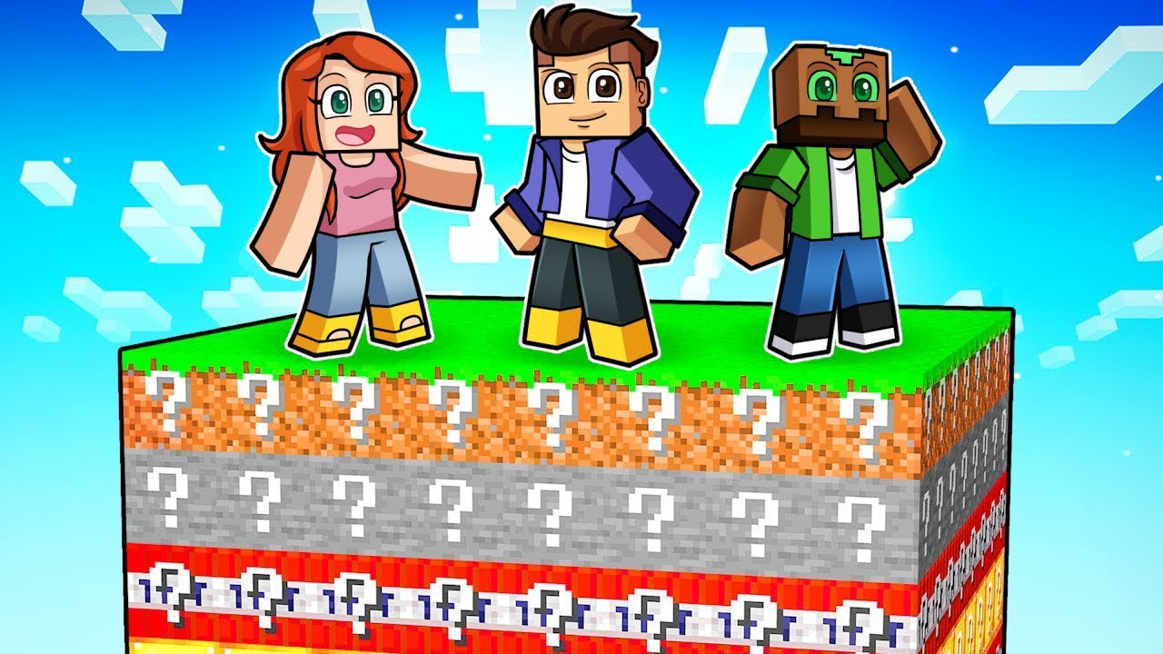 Encerrados en UN SOLO CHUNK de LUCKY BLOCKS en MINECRAFT!