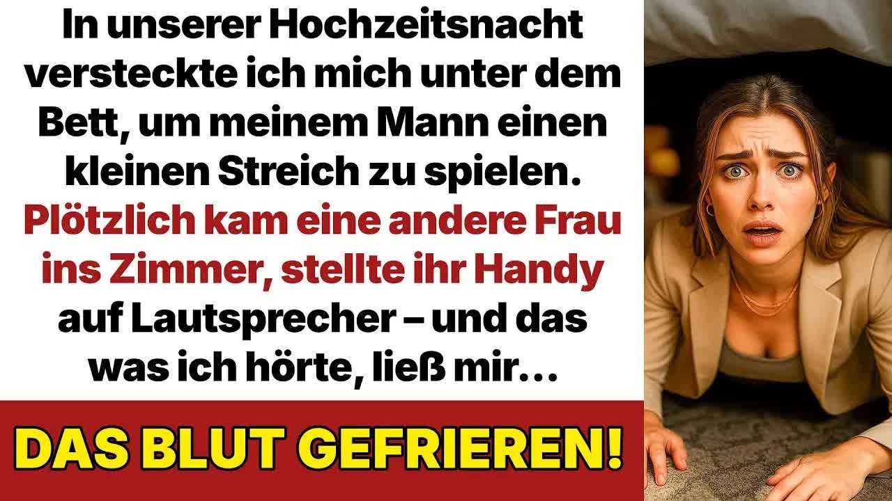 In der Hochzeitsnacht versteckte ich mich unterm Bett, um ihn zu ärgern – doch wer reinkam, war...