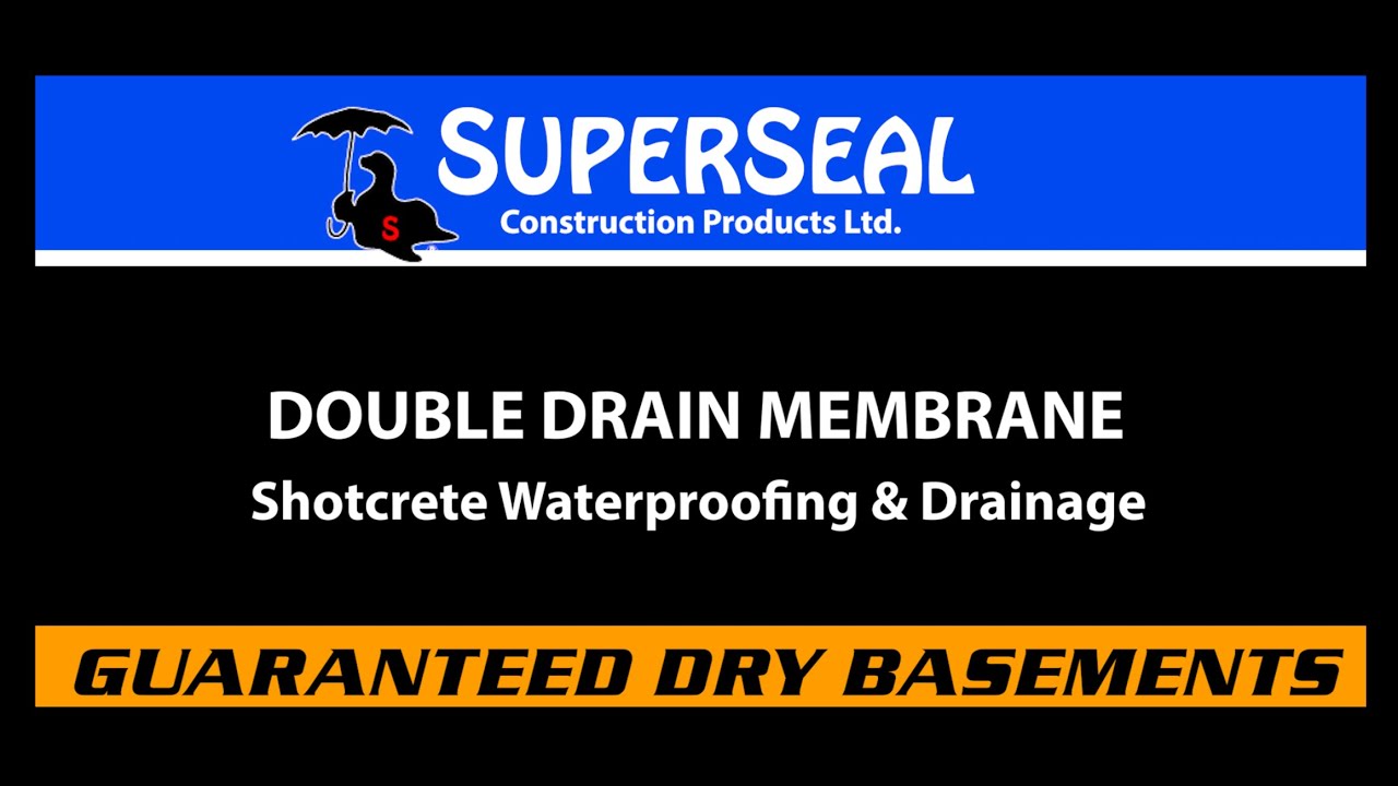 SUPERSEAL Double Drain installed on Shotcrete