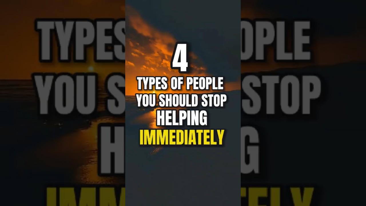 4 Types of People You Should Stop Helping Immediately | Stoic Wisdom#shorts #stoicism #innerpeace