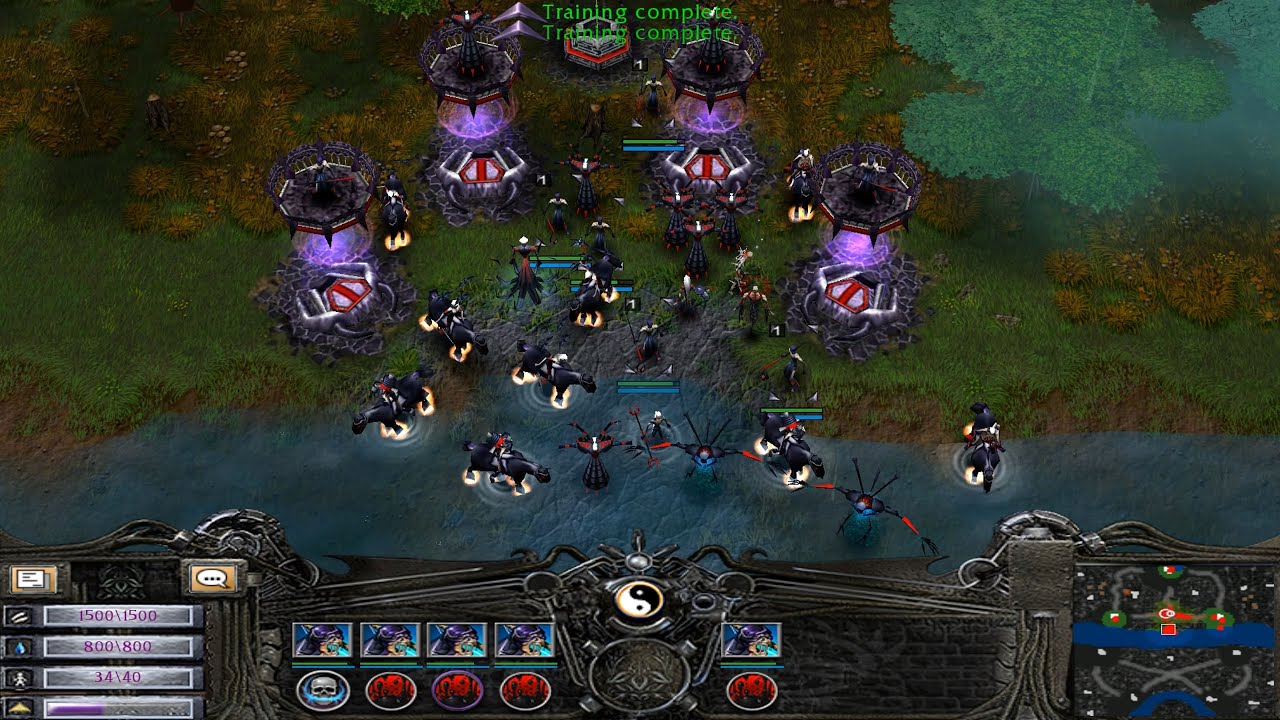 Battle Realms WotW: Skirmish - Lotus vs 4 Players Team (Kill the Keep, 7 - Off the Beaten Path)