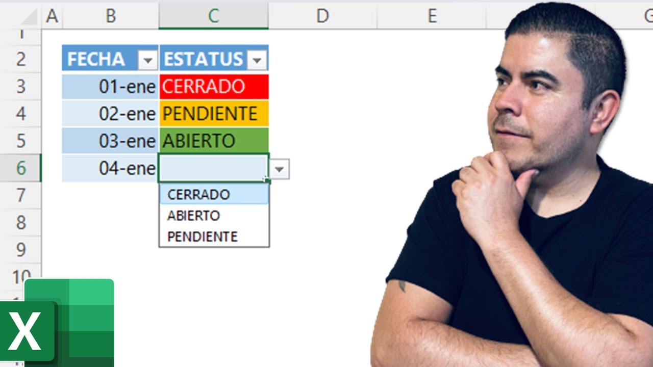Colorear Celda dependiendo el Valor de una Lista de validación auto incremental