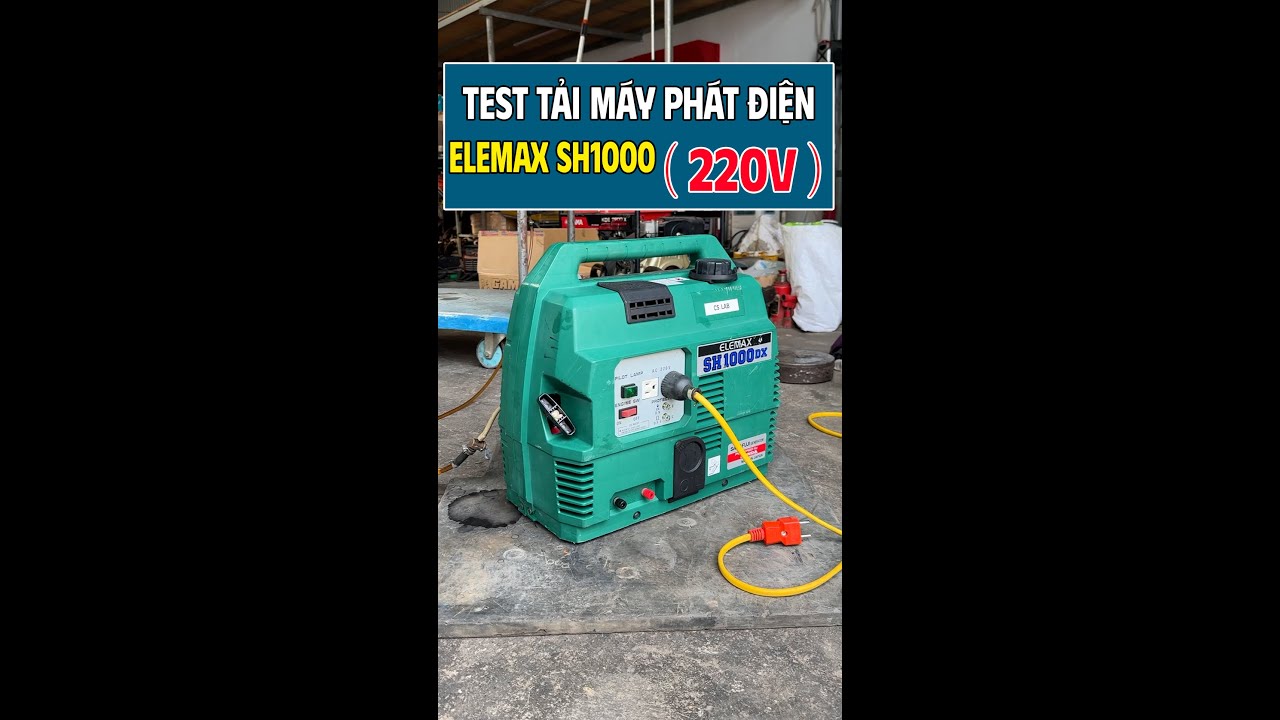 Tải Thực Tế M&aacute;y Ph&aacute;t Điện Elemax SH1000 DX Củ Ph&aacute;t Cơ Cực Khỏe Tr&acirc;u B&ograve; Bền Bỉ