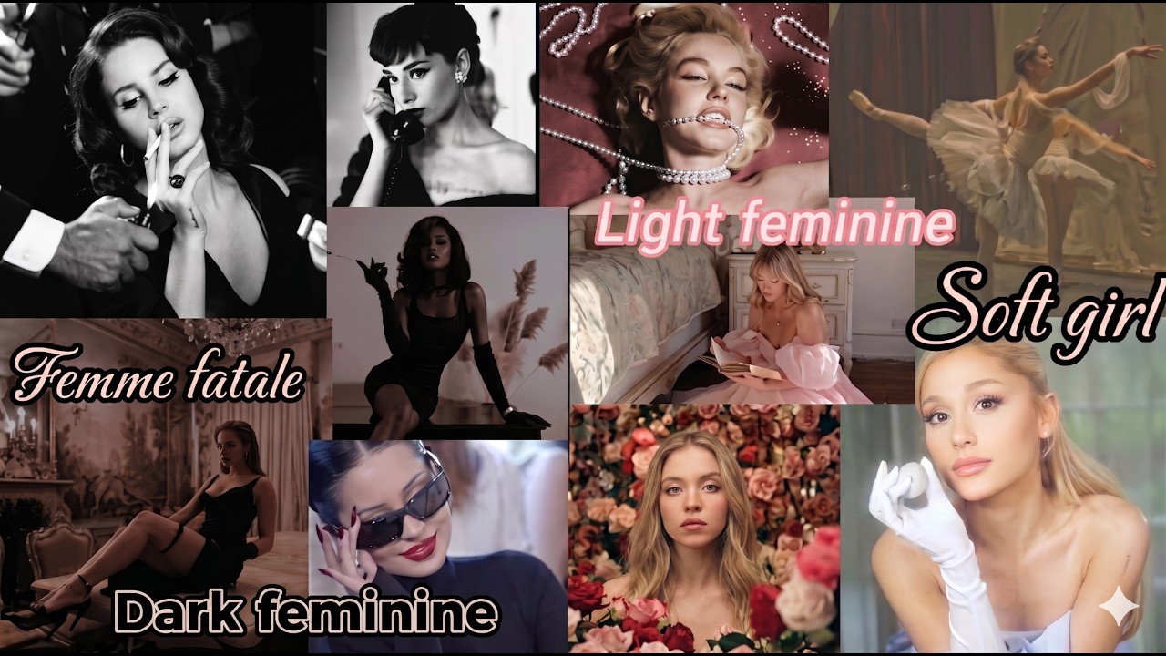 light/dark feminine energy playlist, femme fatale I soft girl I aesthetic