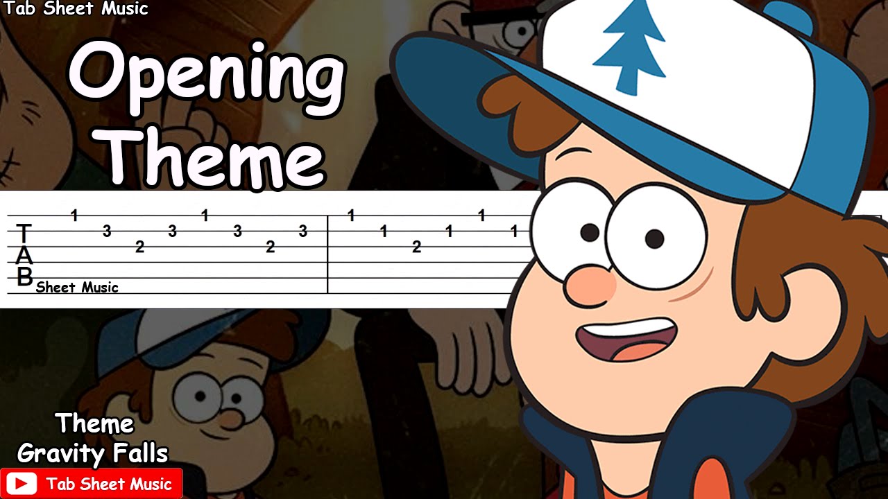 Gravity Falls - Opening Theme/Weirdmageddon Guitar Tutorial