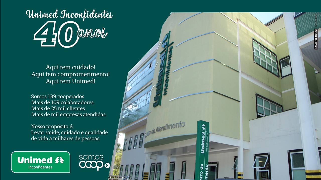 Unimed Inconfidentes celebra 40 anos de cuidado e compromisso com a Região dos Inconfidentes