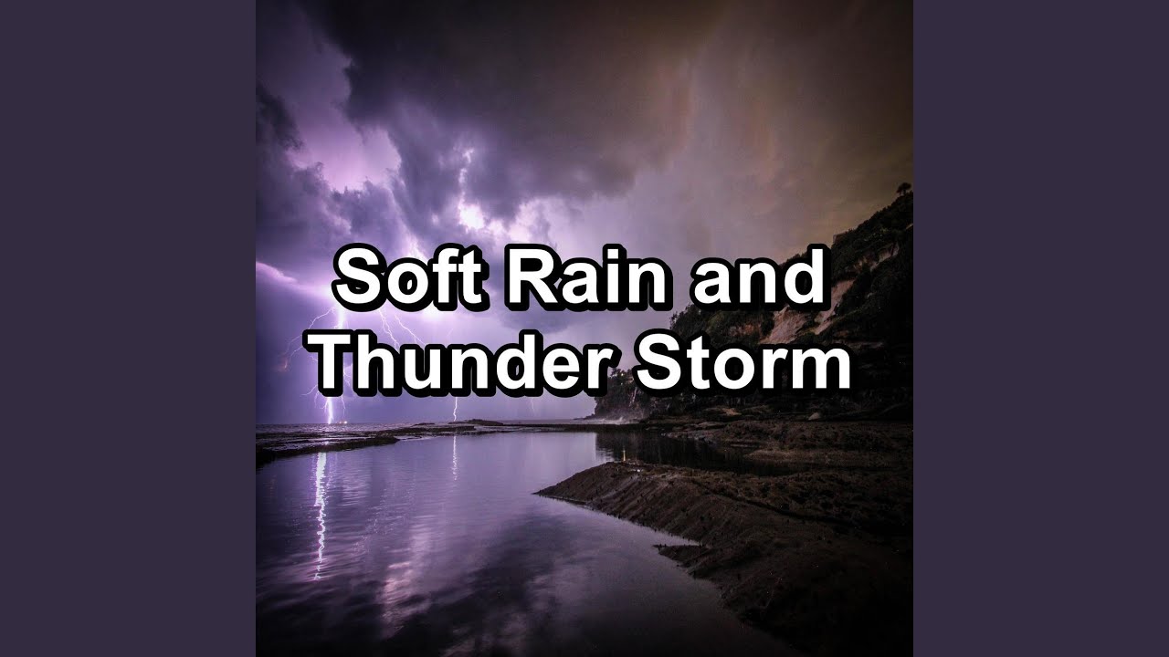 Soft Rain and Thunder With Ocean Waves To Repeat for 10 Hours