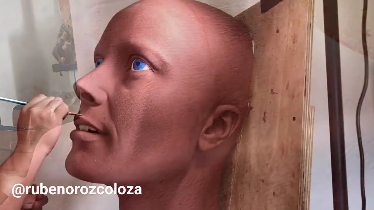 Making of big Head   #art #hyperrealisticart #sculpture #escultura #hiperrealismo #monaco