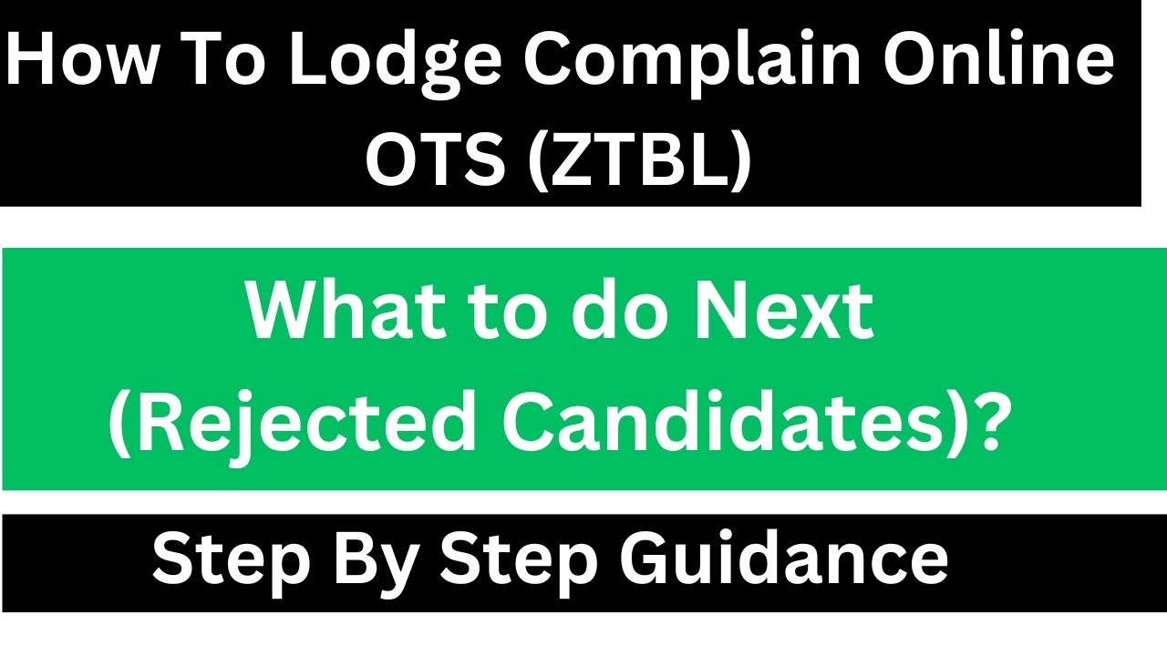 How To Lodge Complain Online OTS ZTBL Jobs 2023||Complete Method Step By Step OTS ZTBL Complain