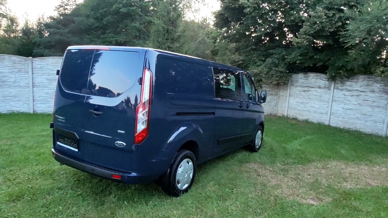 Ford Transit Custom Lift L2H1 Doka Brygadówka 2.0 tdci 130km 2018r 6 osobowy Klima Led Tempomat